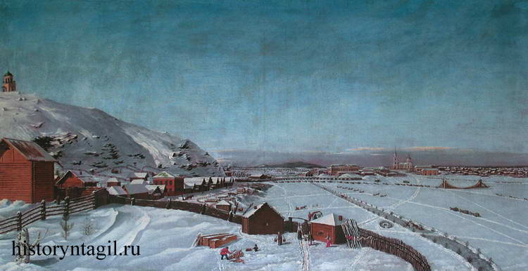 П.П. Веденецкий. Тагил зимой. Холст, масло. 1830-е годы
