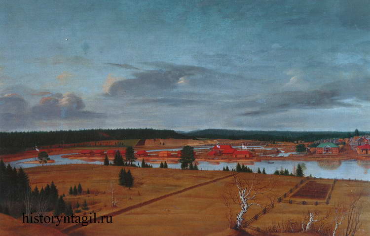 П.П. Веденецкий. Пристань на реке Утка. Холст, масло. 1835