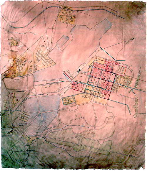 Карта-схема Дзержинского района. 1940 г.